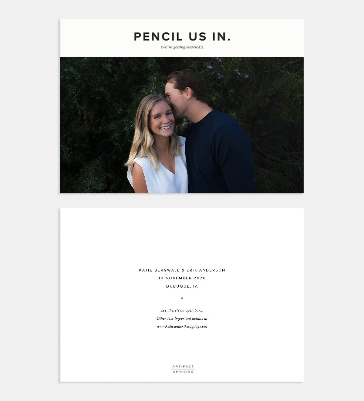 Pencil Us In Save the Date Card by Artifact Uprising