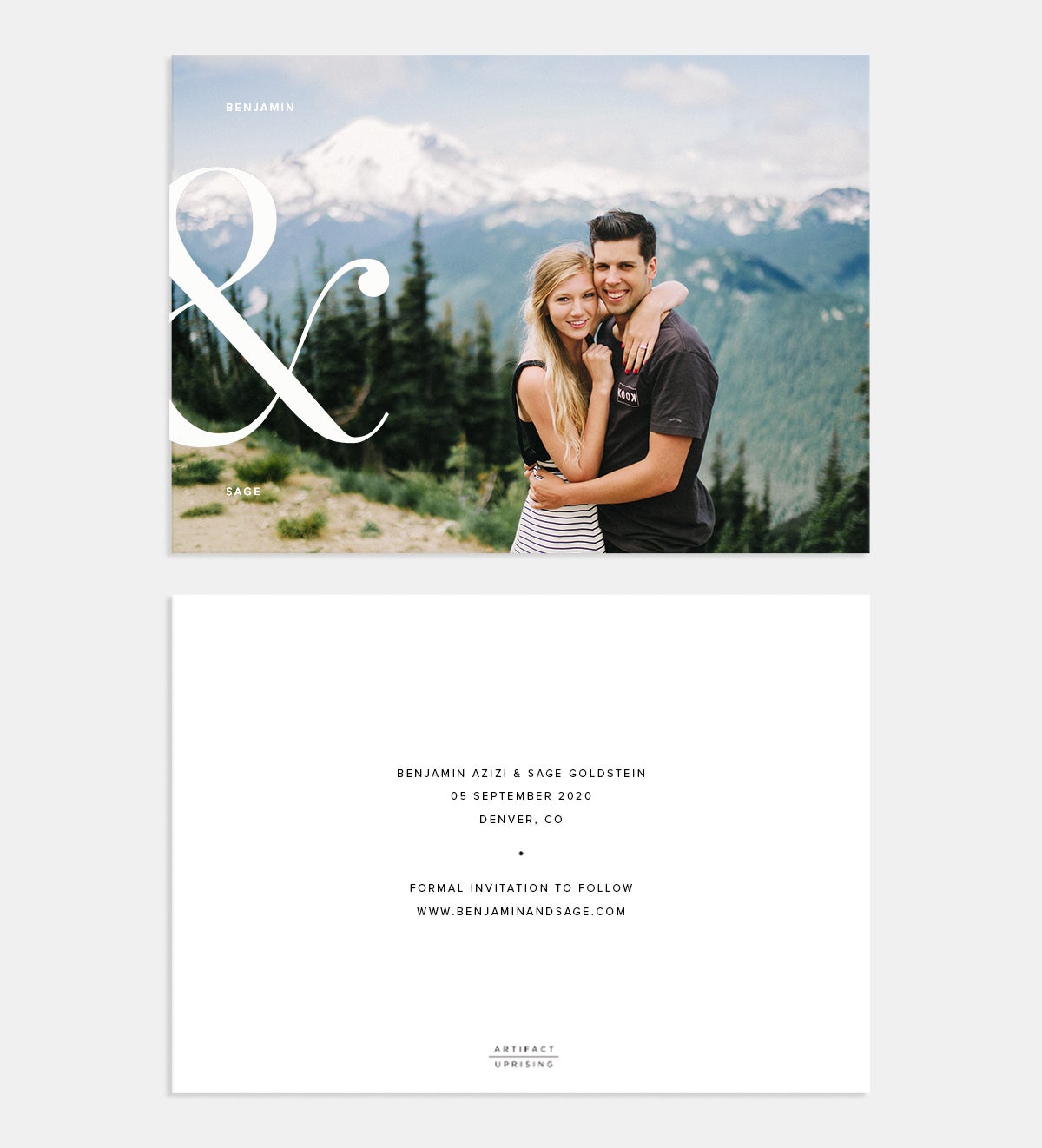 Ampersand Save the Date Card by Artifact Uprising