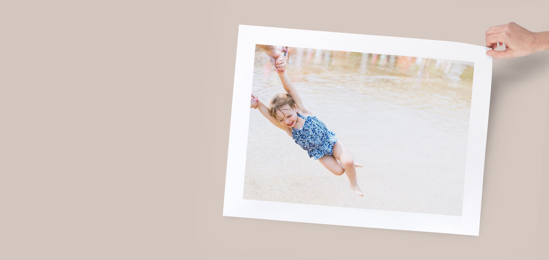 Enlarged photo of little girl laughing