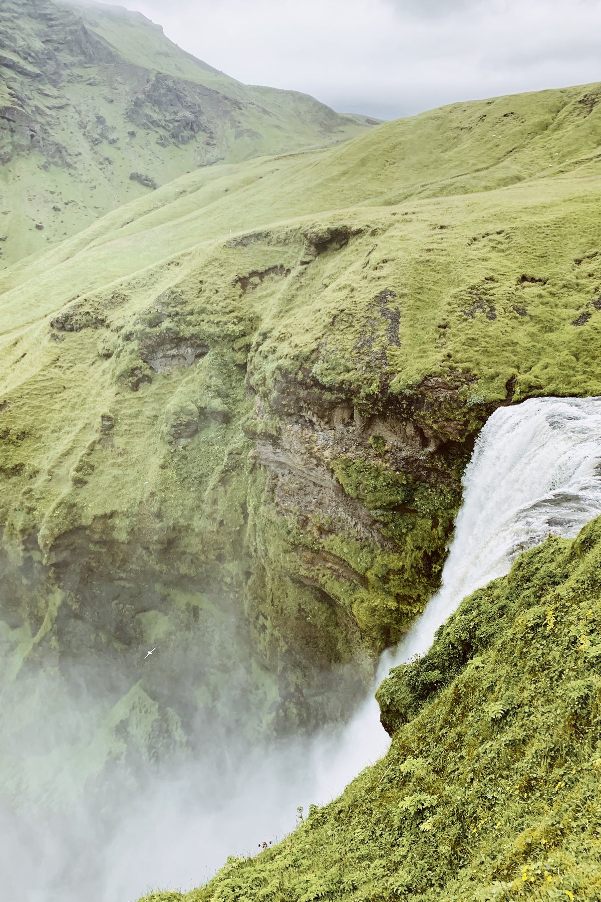 Photo by Barrett Brynestad of Icelandic waterfall