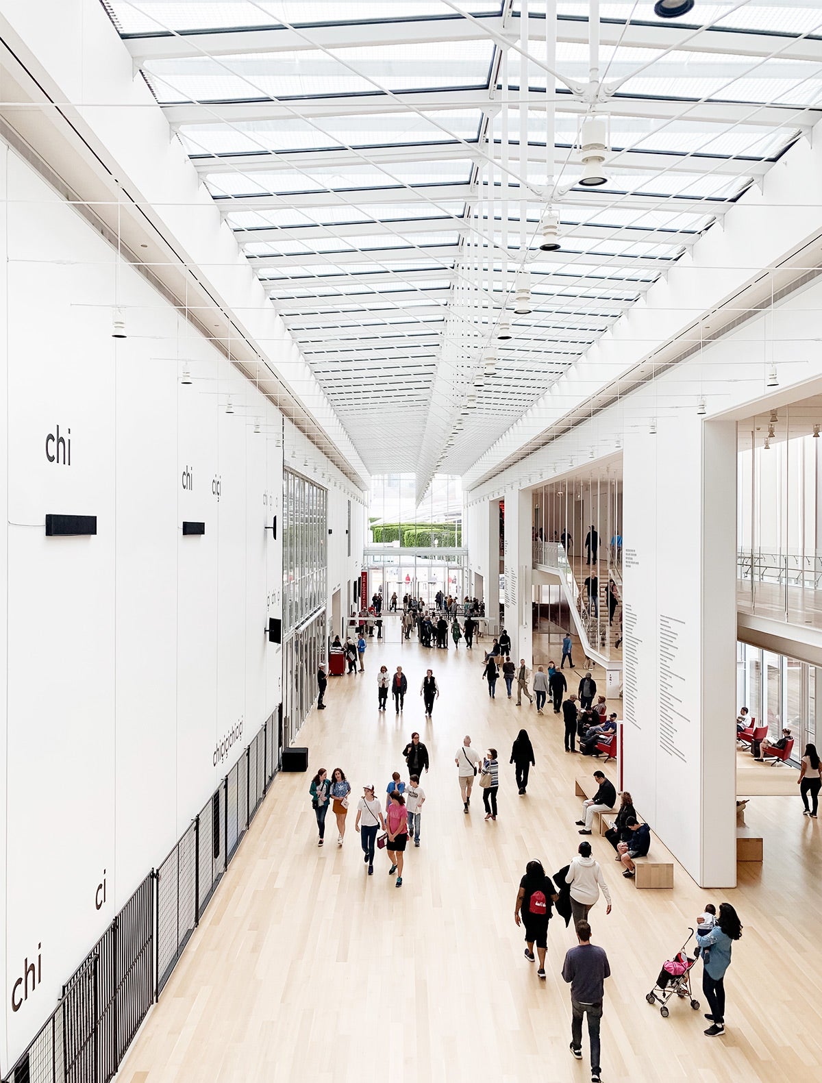 View of mezzanine from second floor of a building