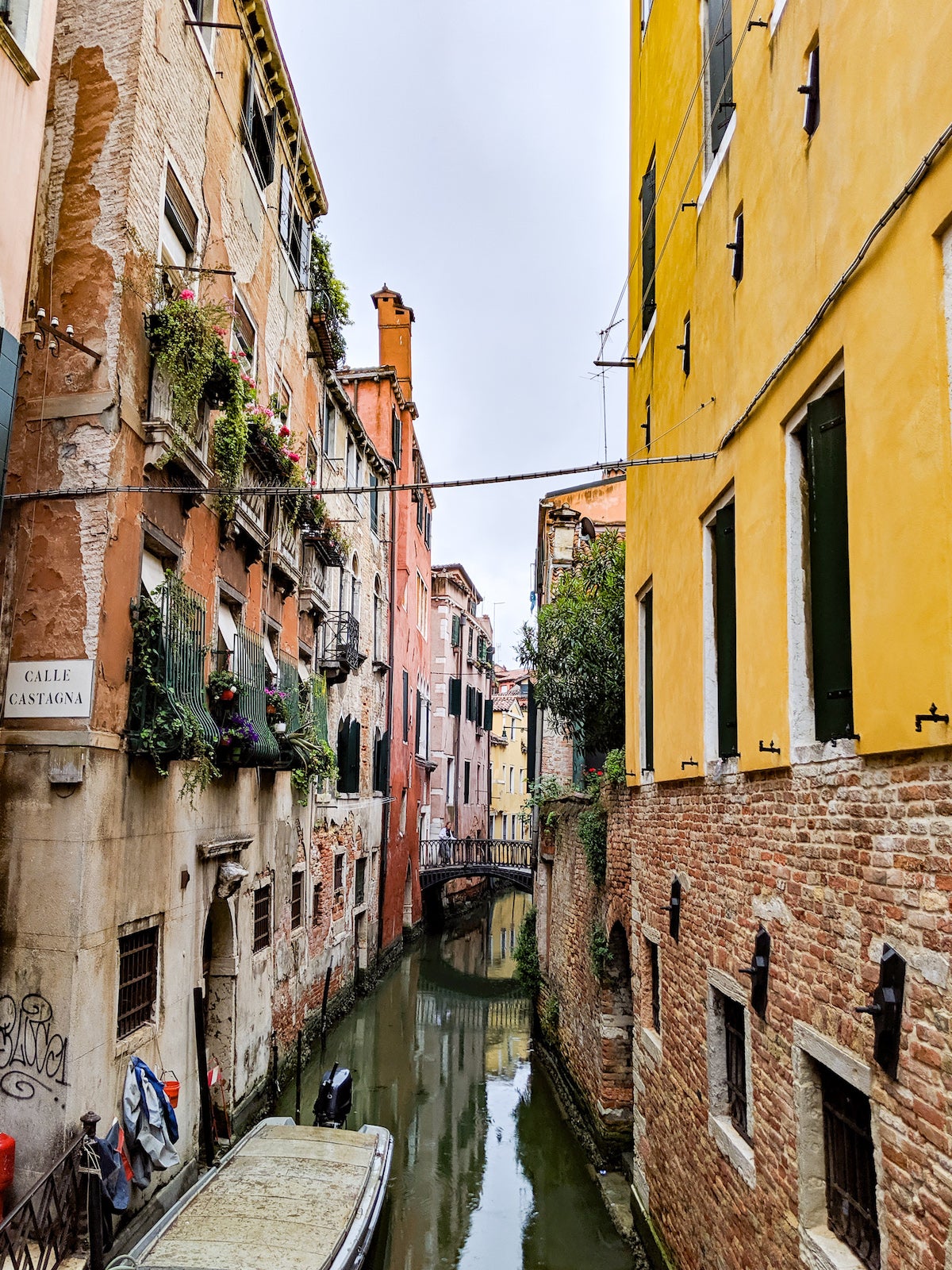 View down an Italian canal