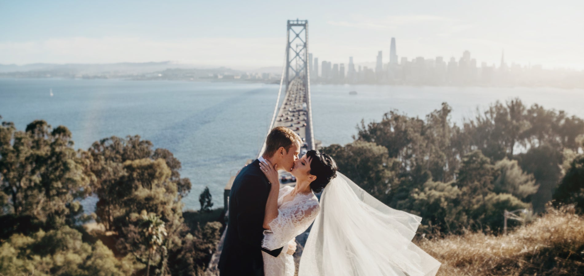 Photo of bride and groom taken using wedding photography tips