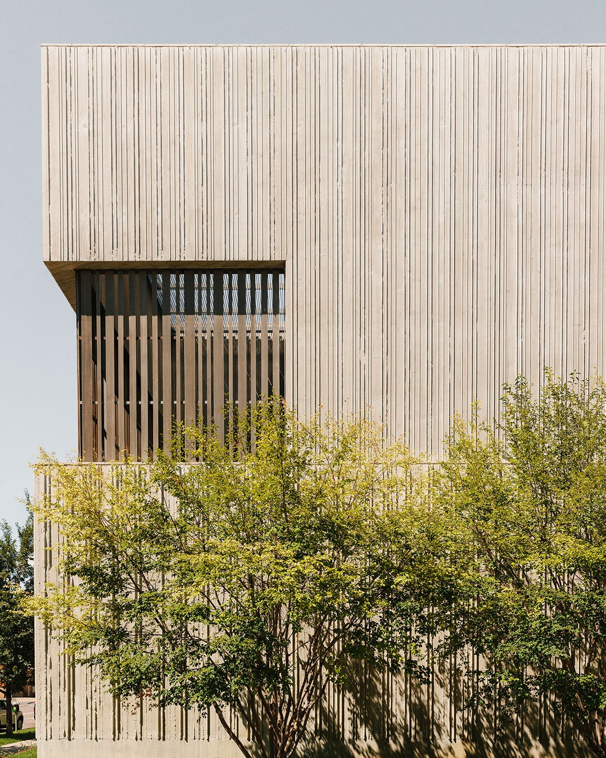 Modern architecture of a museum viewed from the outside