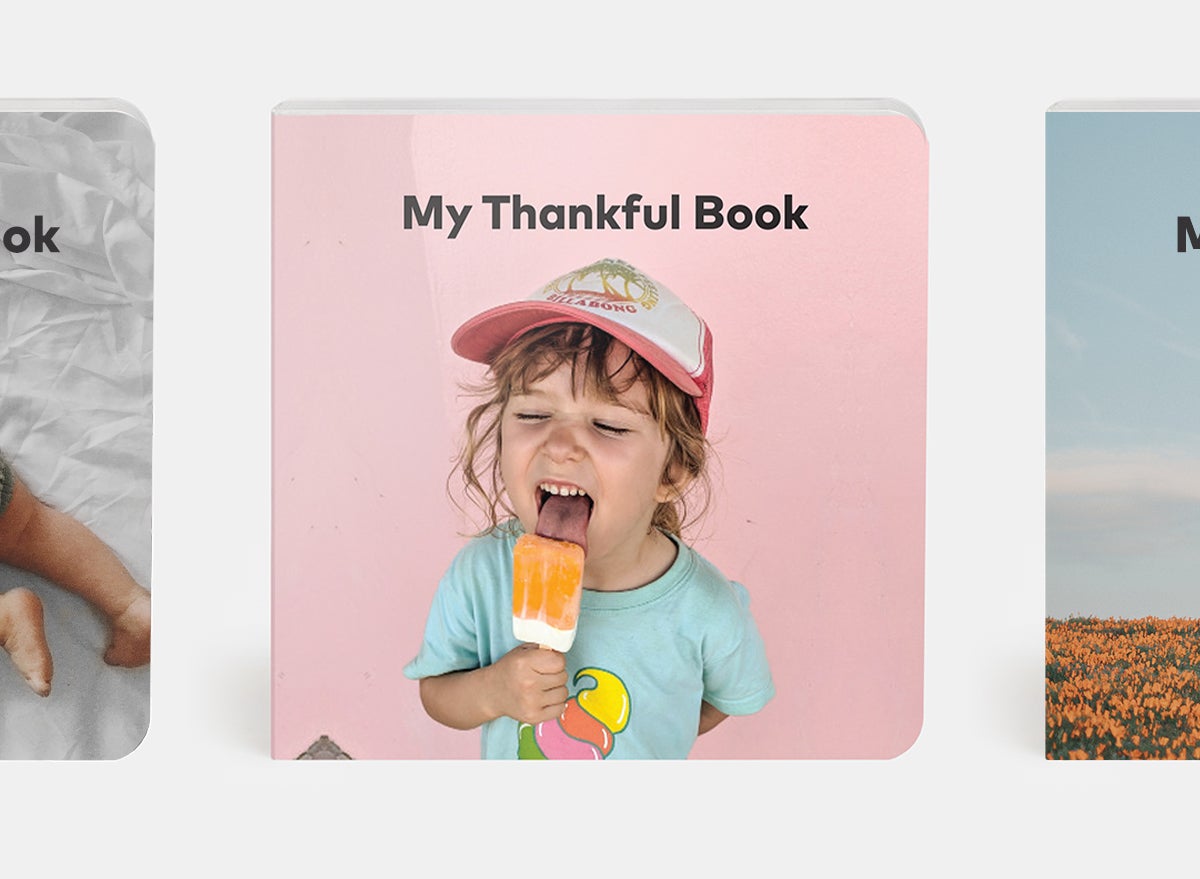 My thankful book theme with little girl enjoying ice cream pop on cover
