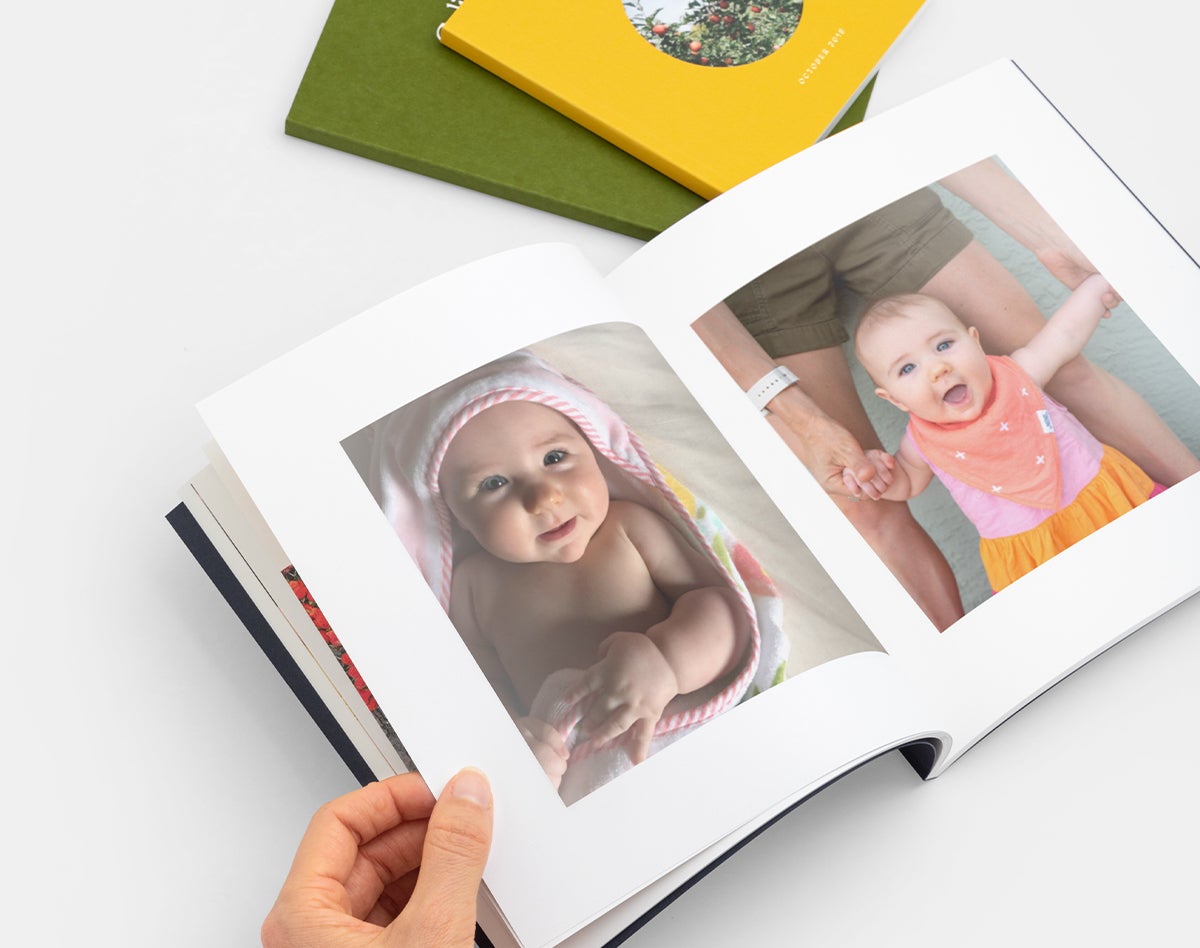 Color Series photo book with images of baby taken each month of first year