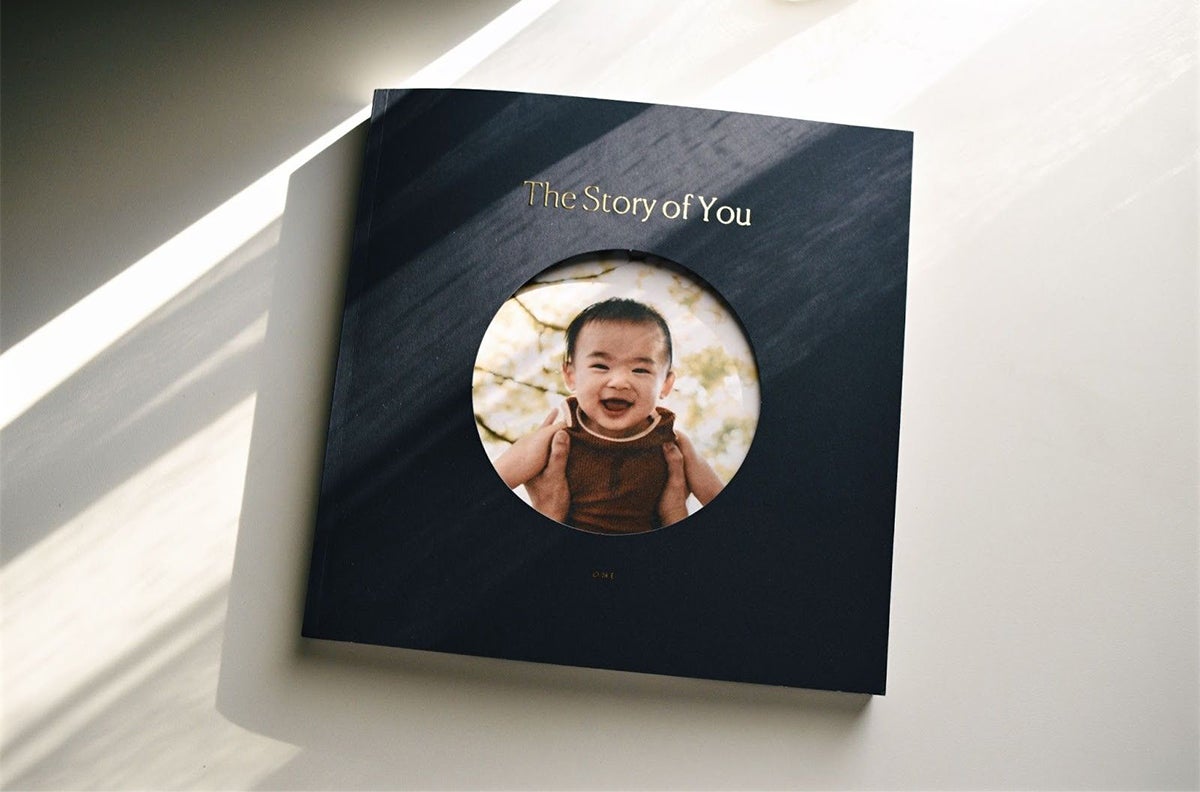 Artifact Uprising Color Series Photo Book titled The Story of You and featuring child’s portrait on the cover