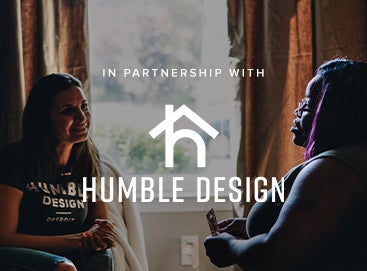 Humble design founder interviewing someone exiting homelessness before decorating their home
