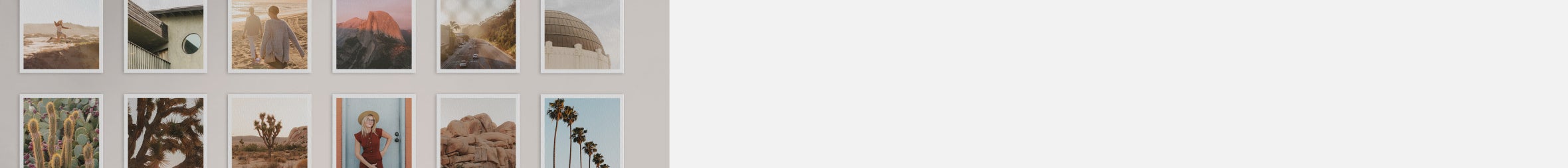 square everyday print set grid on wall