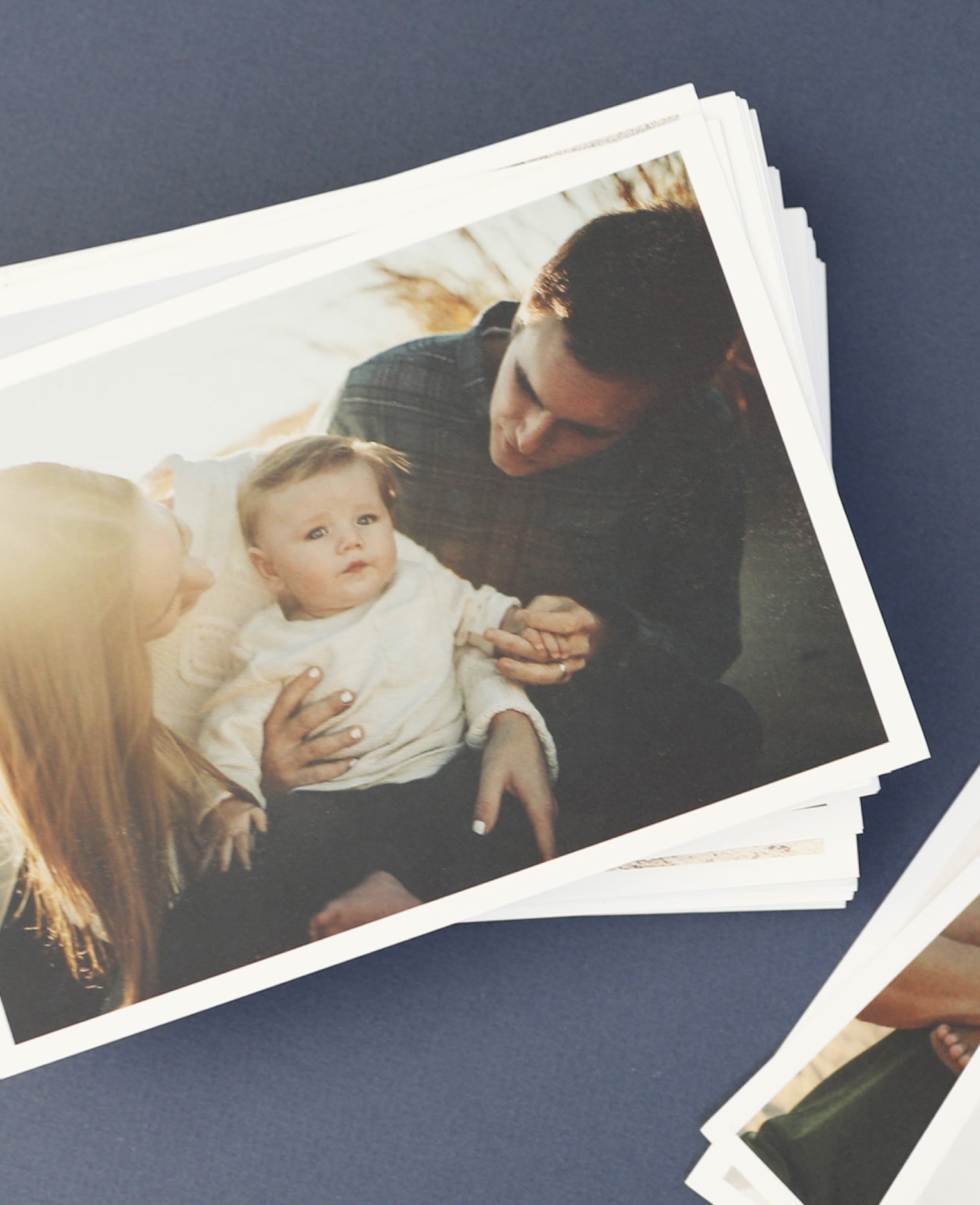 Stacked prints from Everyday Print Set showcasing family photo