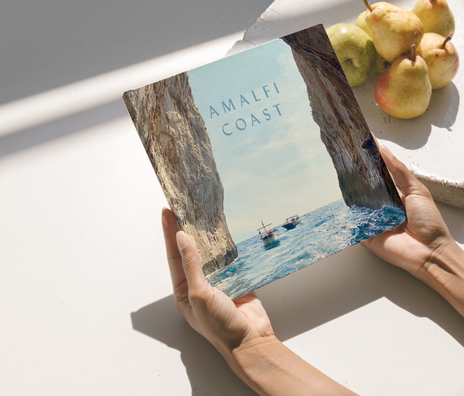 Photo-Wrapped Hardcover cover image showcasing photo from Amalfi Coast from their summer travels