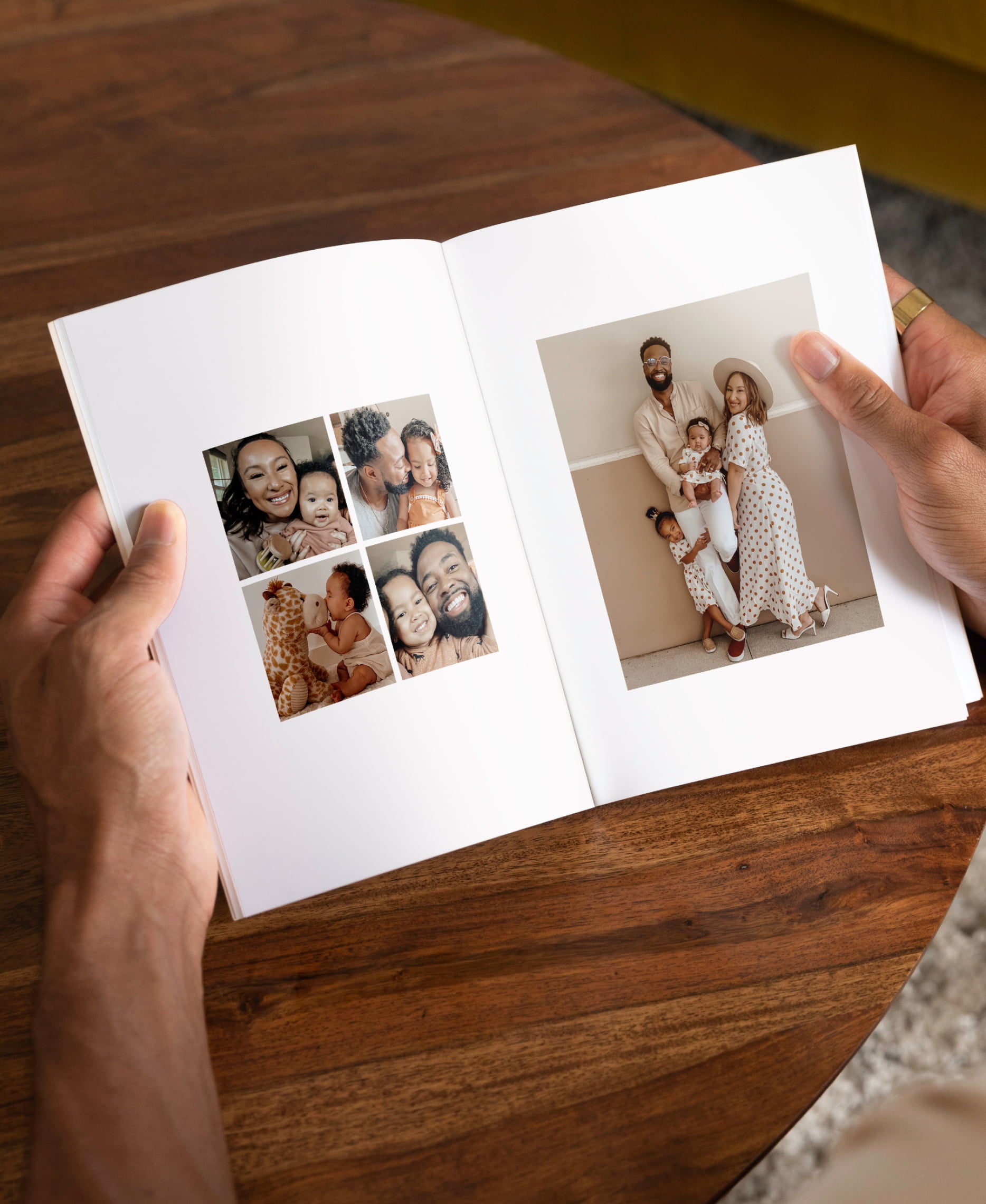 Softcover Photo Book showcasing unique page image layout