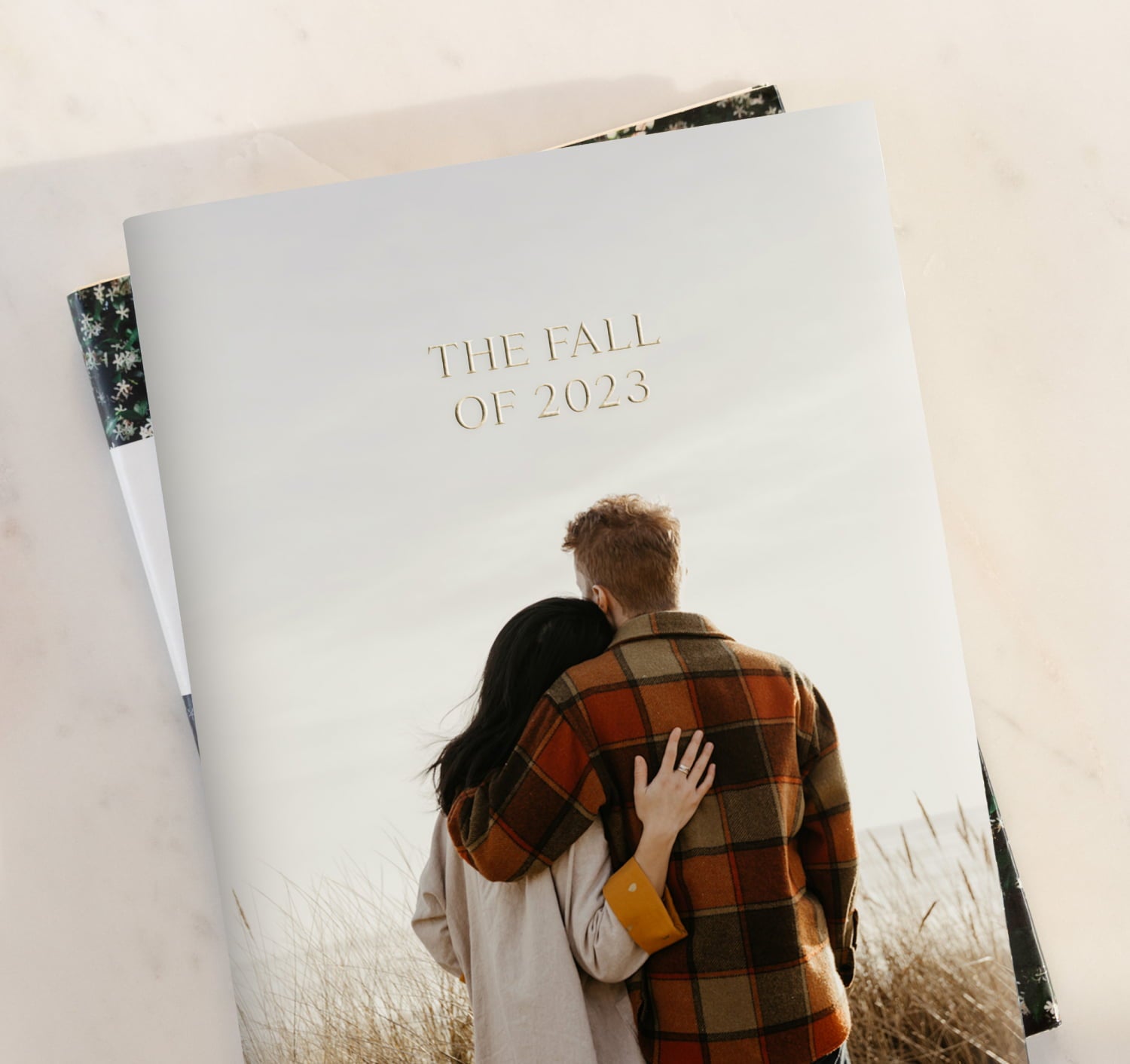 Hardcover Photo Book showcasing full book jacket of fall memories