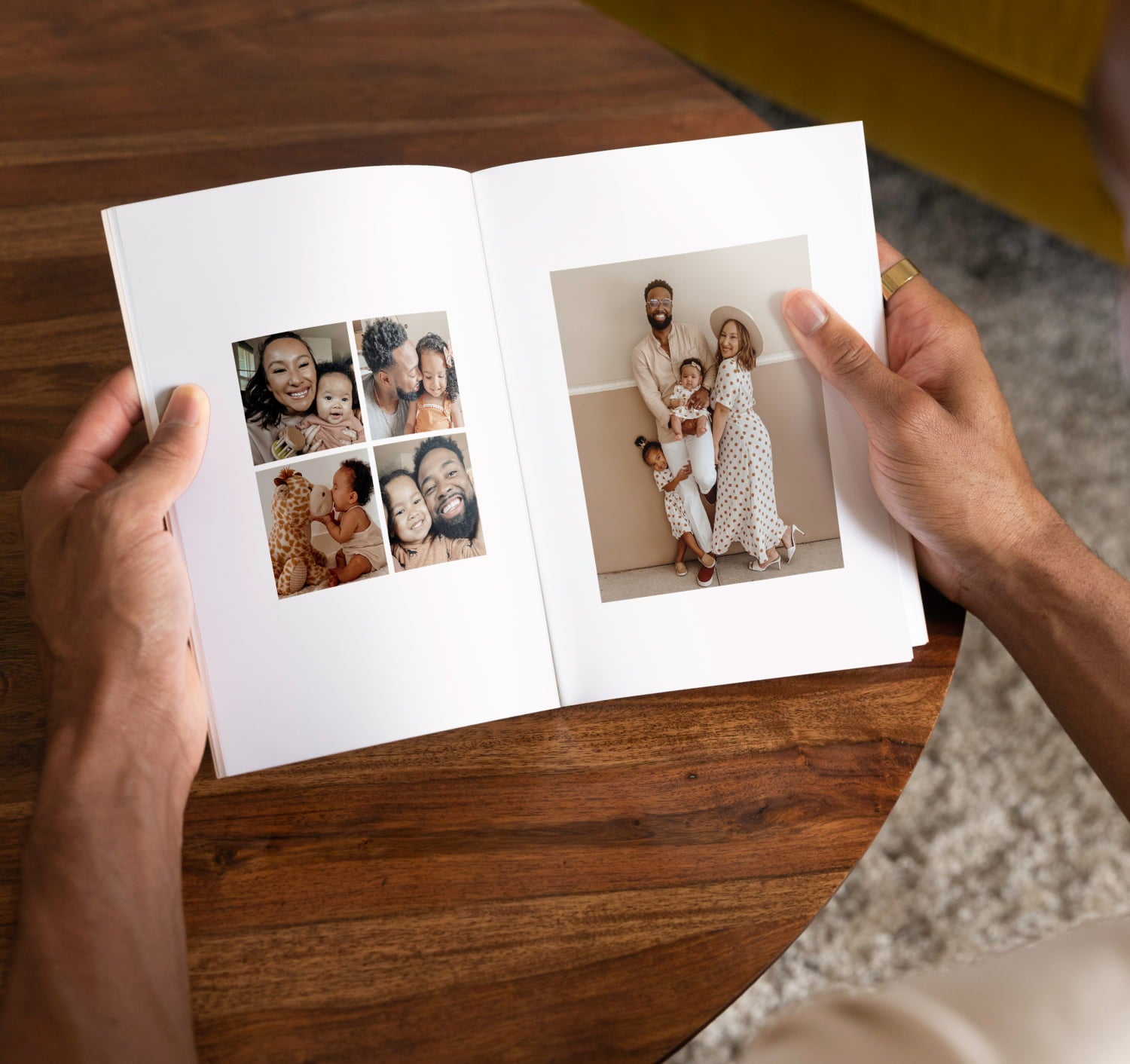Softcover Photo Book showcasing unique page image layout