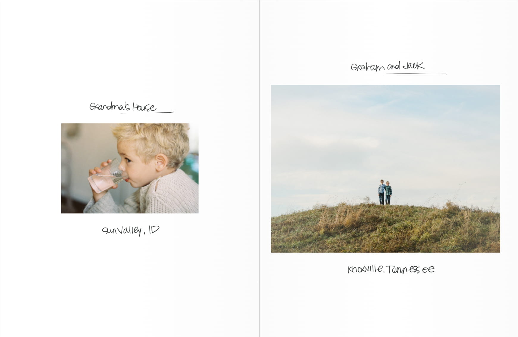 upload image of handwritten captions to add a stylish cohesion to your book