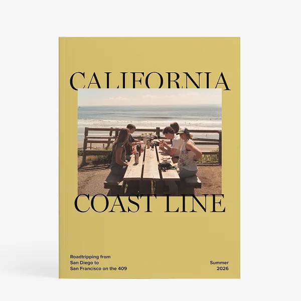 Yellow California Coastline softcover photo book