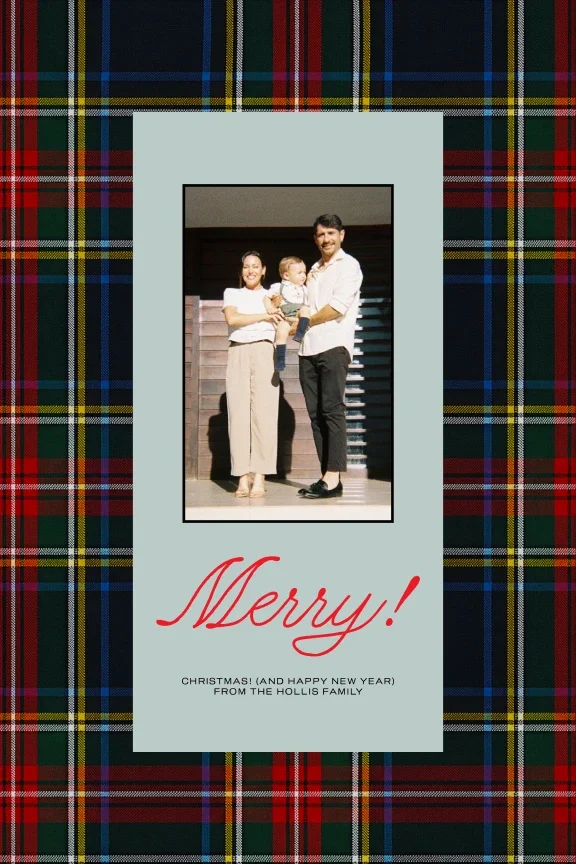 Holiday card with one photo