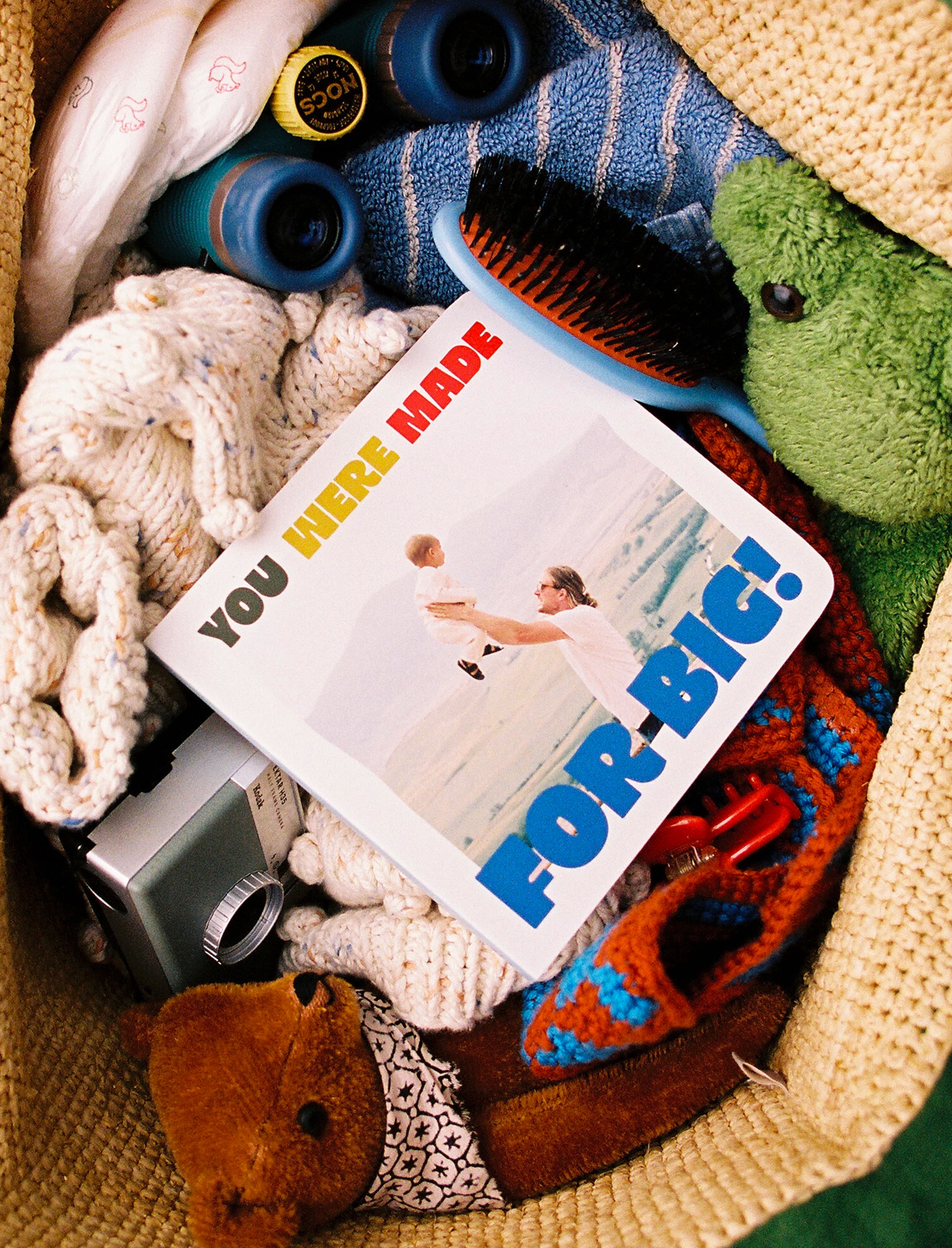 Father's Day storybook surrounded by keepsakes