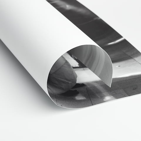 Large Format Print being unrolled.