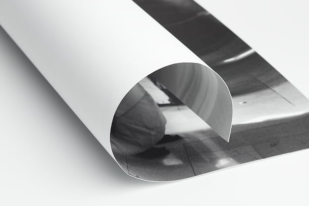 Large Format Print being unrolled.