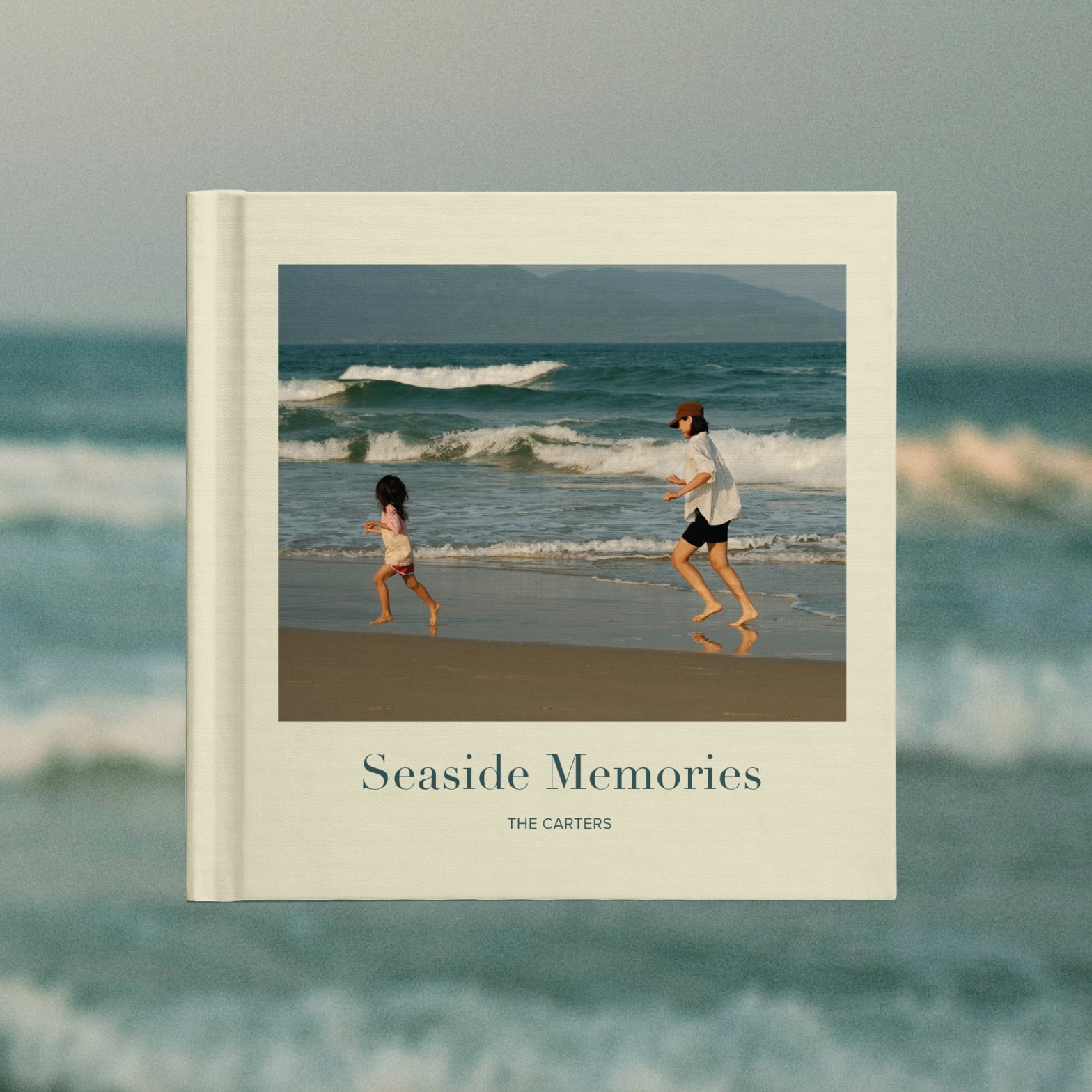 Beach vacation photo book