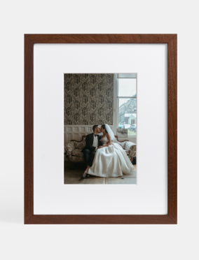 Walnut wedding gallery frame
