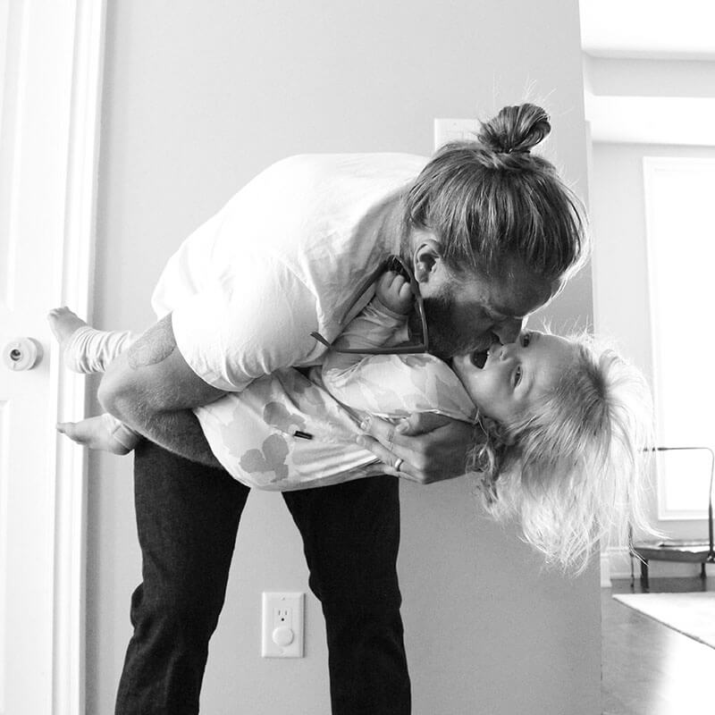 Photo of father kissing daughter from Father's Day album